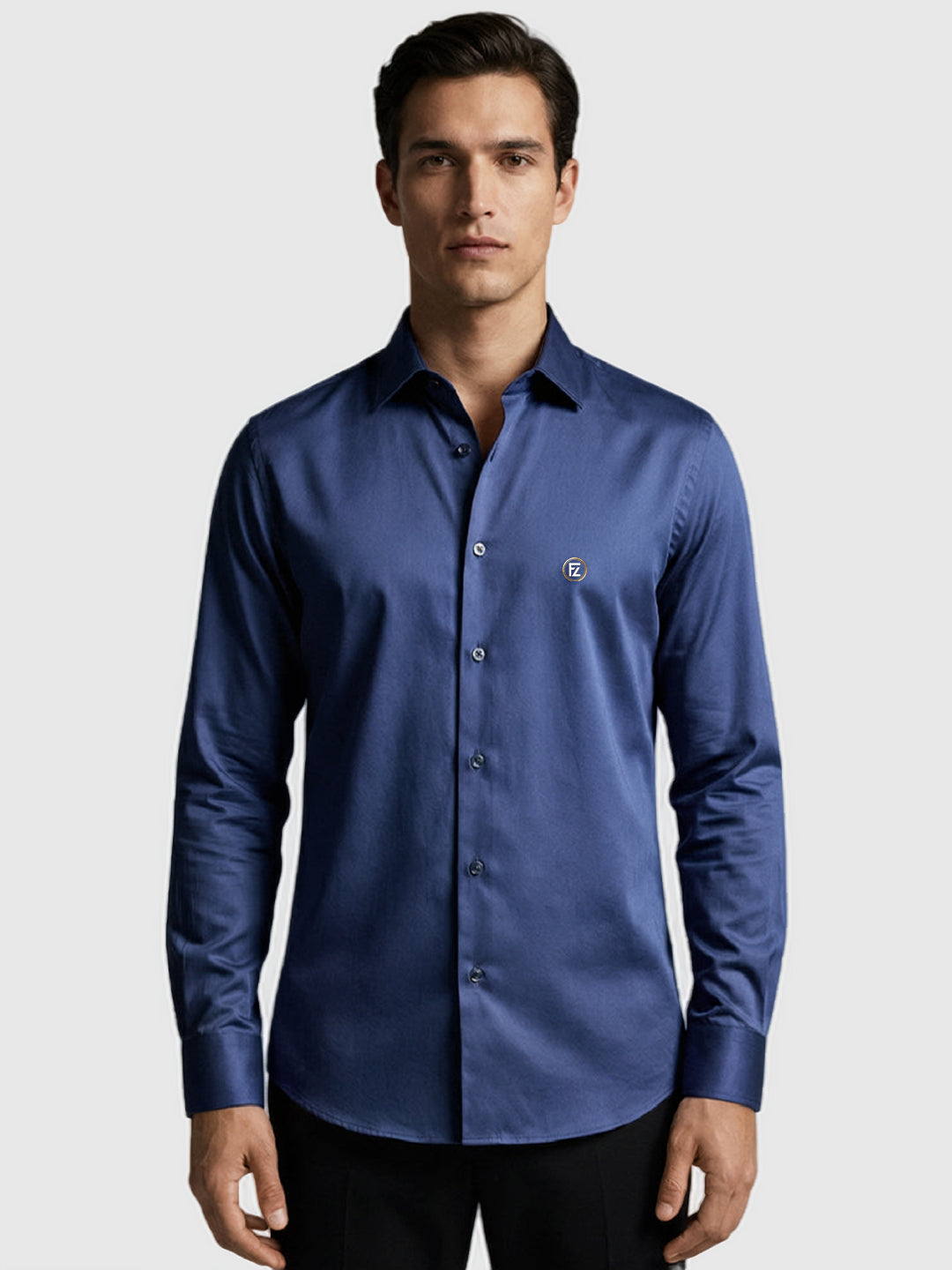 Camisa Manga Longa Slim Fit Algodão Egípcio