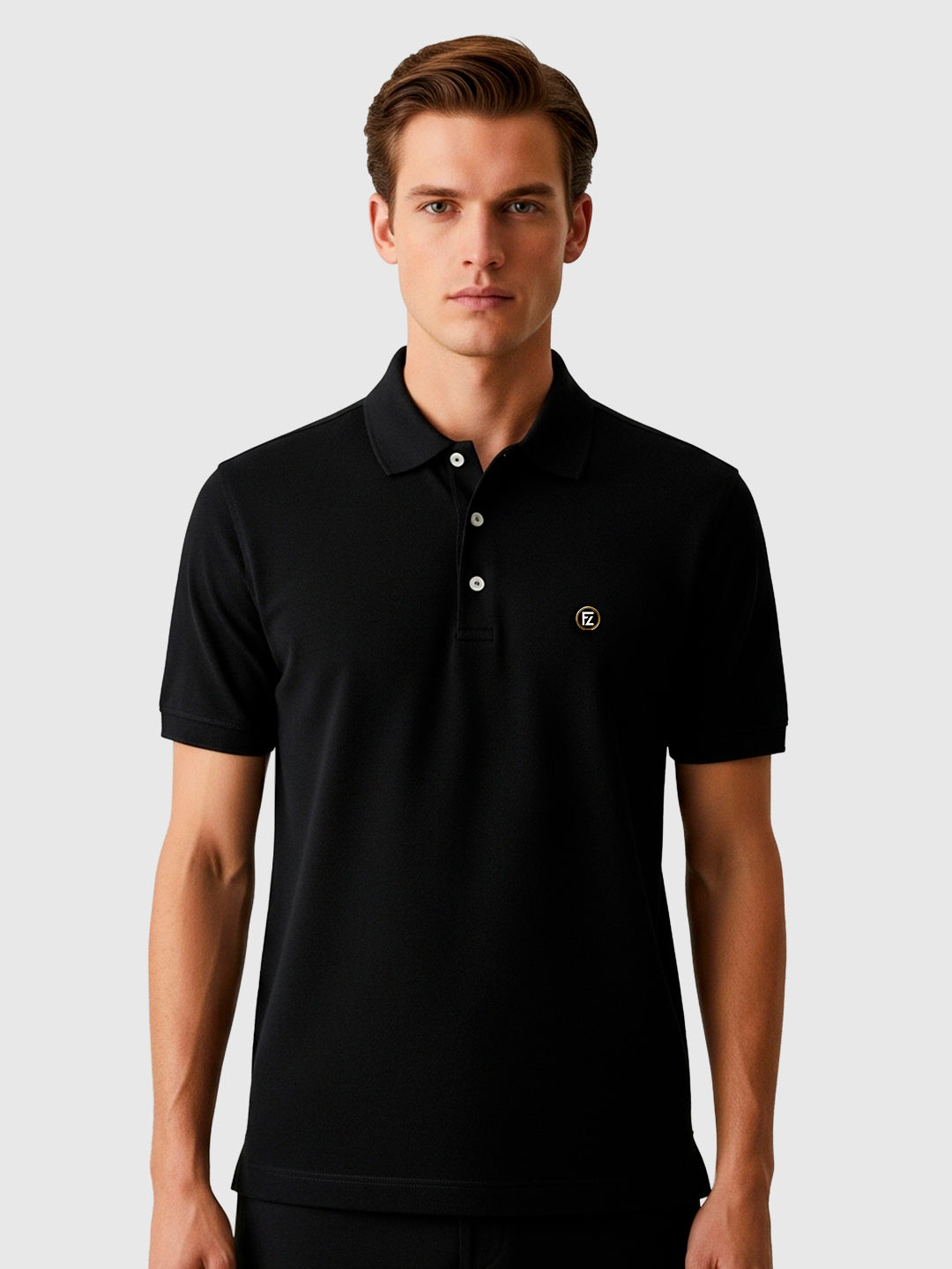 Polo Piquet Pima com Elastano Lisa