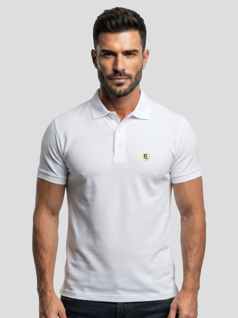 Polo Piquet Pima com Elastano Lisa