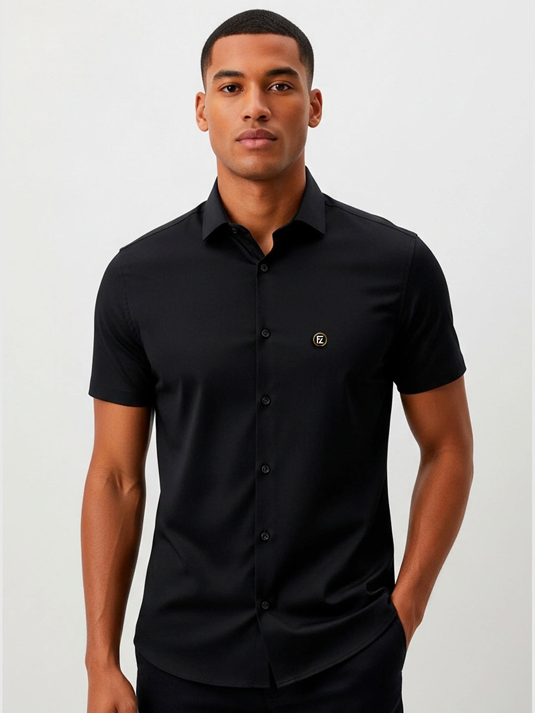 Camisa Manga Curta Slim Fit Básica
