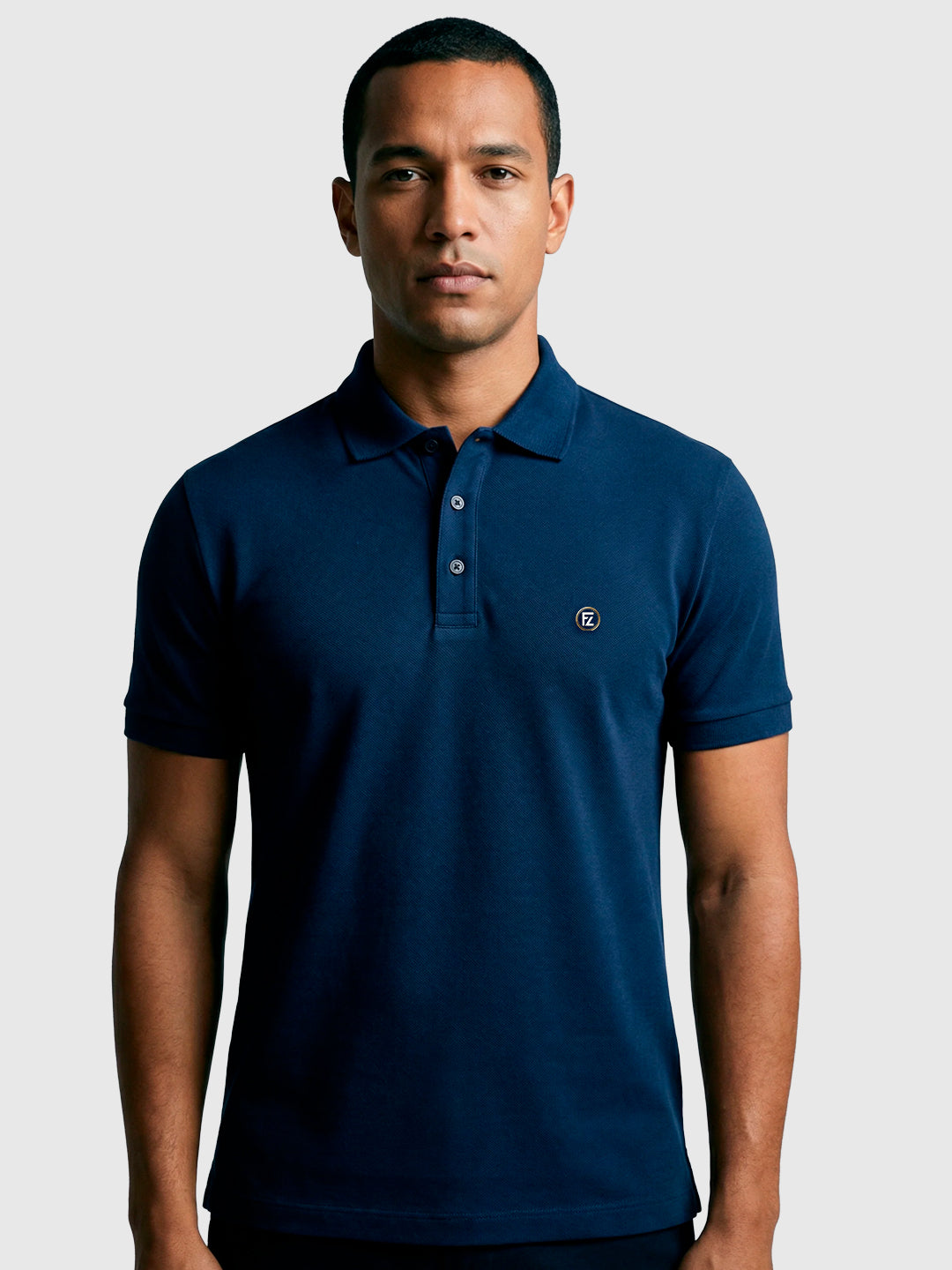 Polo Piquet Pima com Elastano Lisa