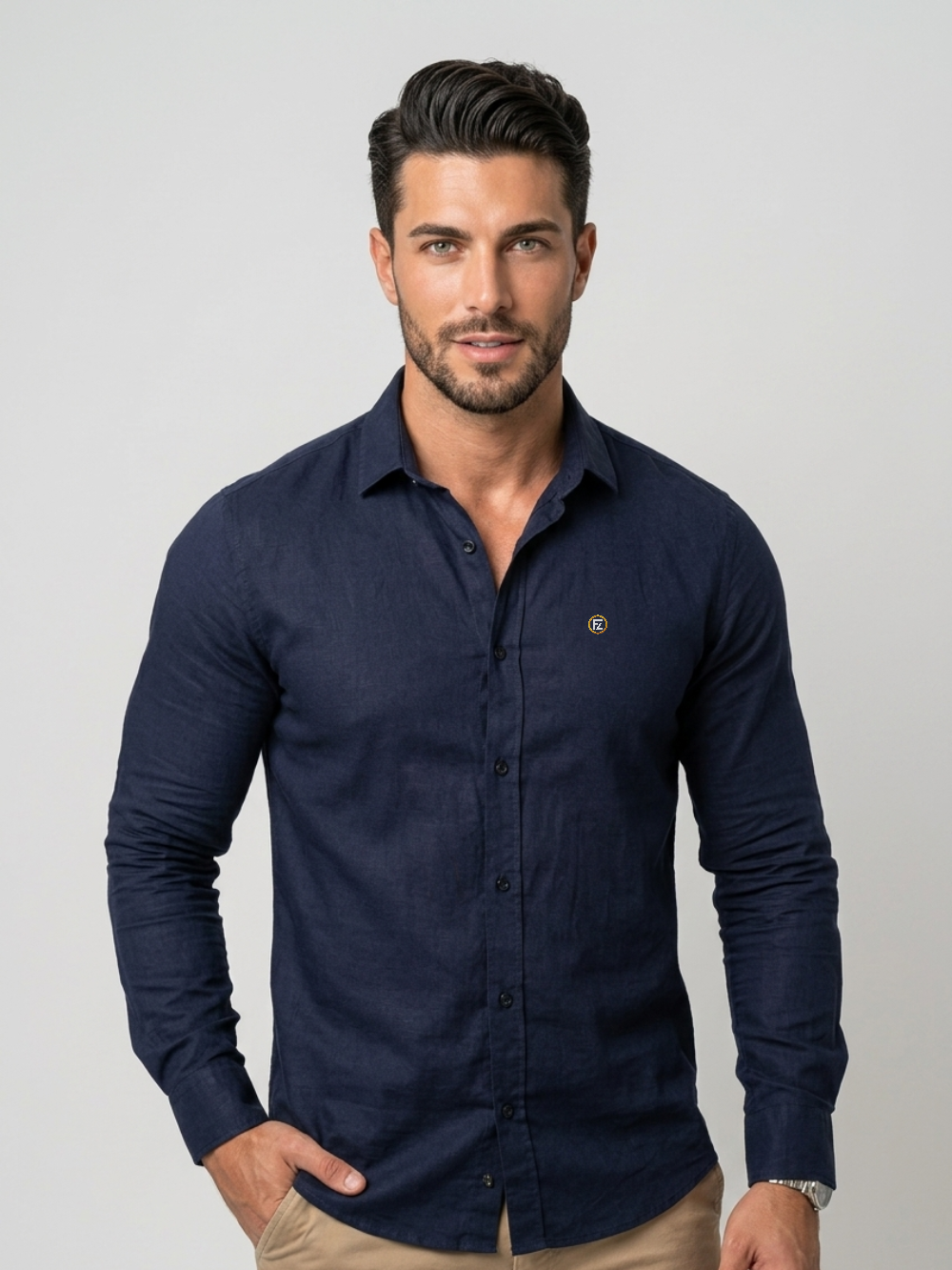 Camisa Manga Longa Linho Sli Fit