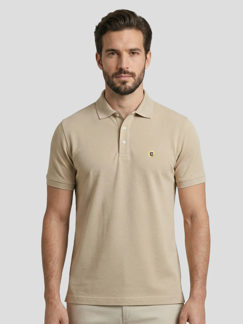 Polo Piquet Pima com Elastano Lisa